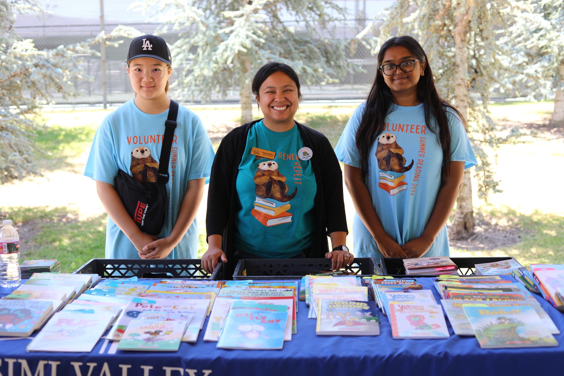 Teen group using laptop